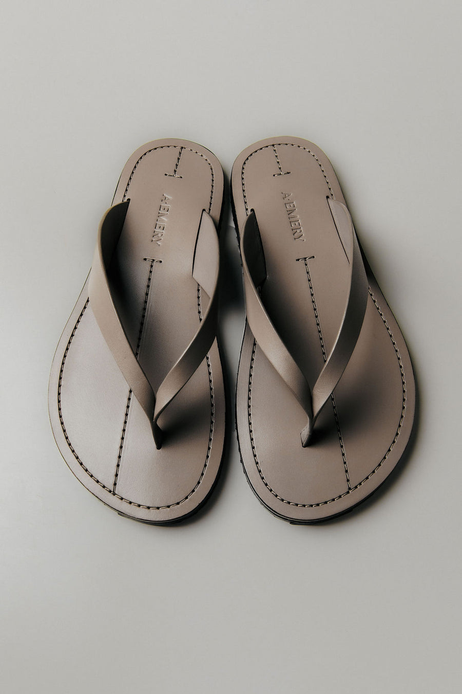 The Flora Sandal in Greige.