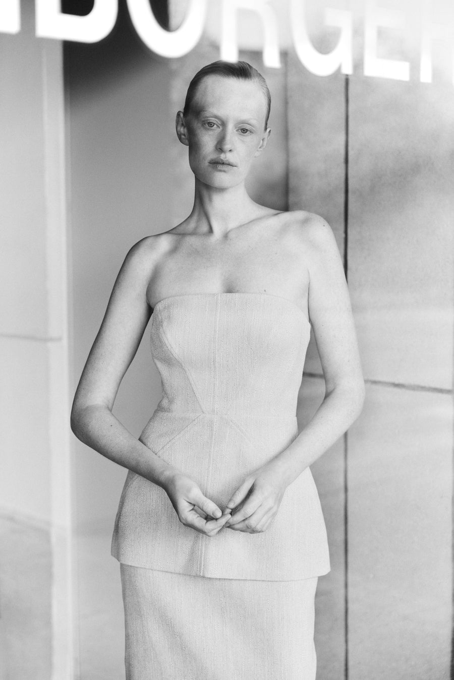 Luca wears the Lovett Top & Innes Skirt in Bone
