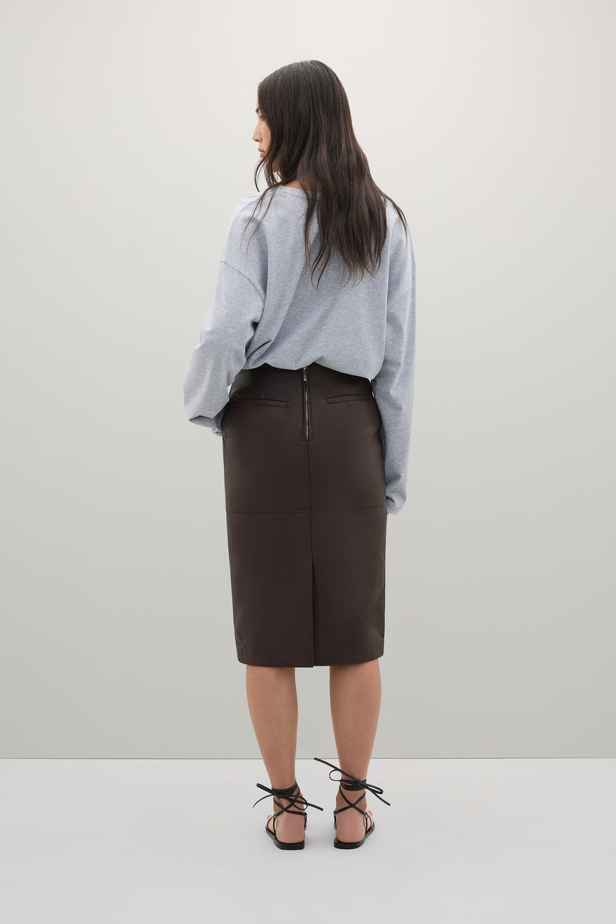 The Wright Leather Skirt