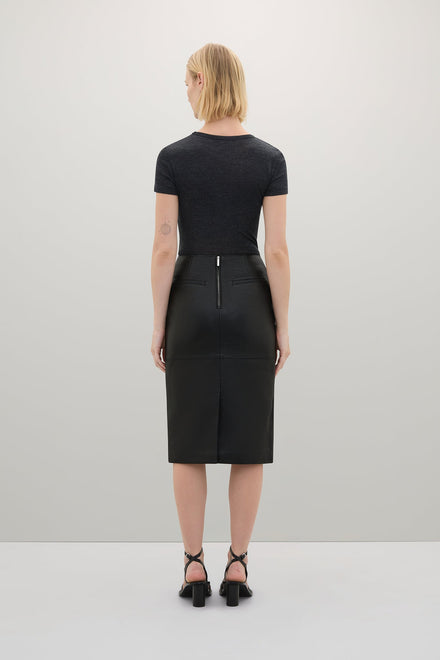 The Wright Leather Skirt